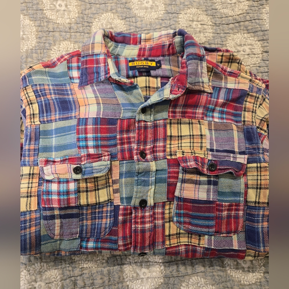 Rugby Ralph Lauren Patchwork Flannel. Large